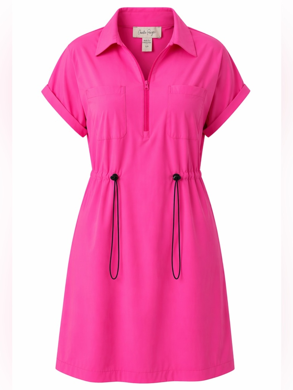 Charlie Paige Pink Sport Dress Small  Half Zip NWT